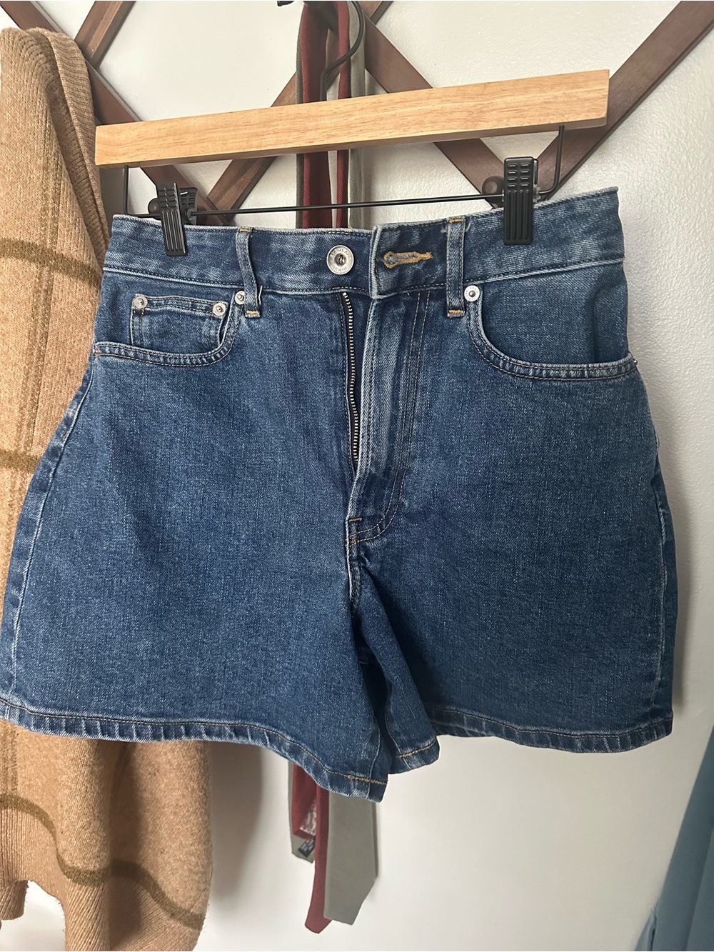 Everlane The A-Line Denim Short Blue Waist 25R